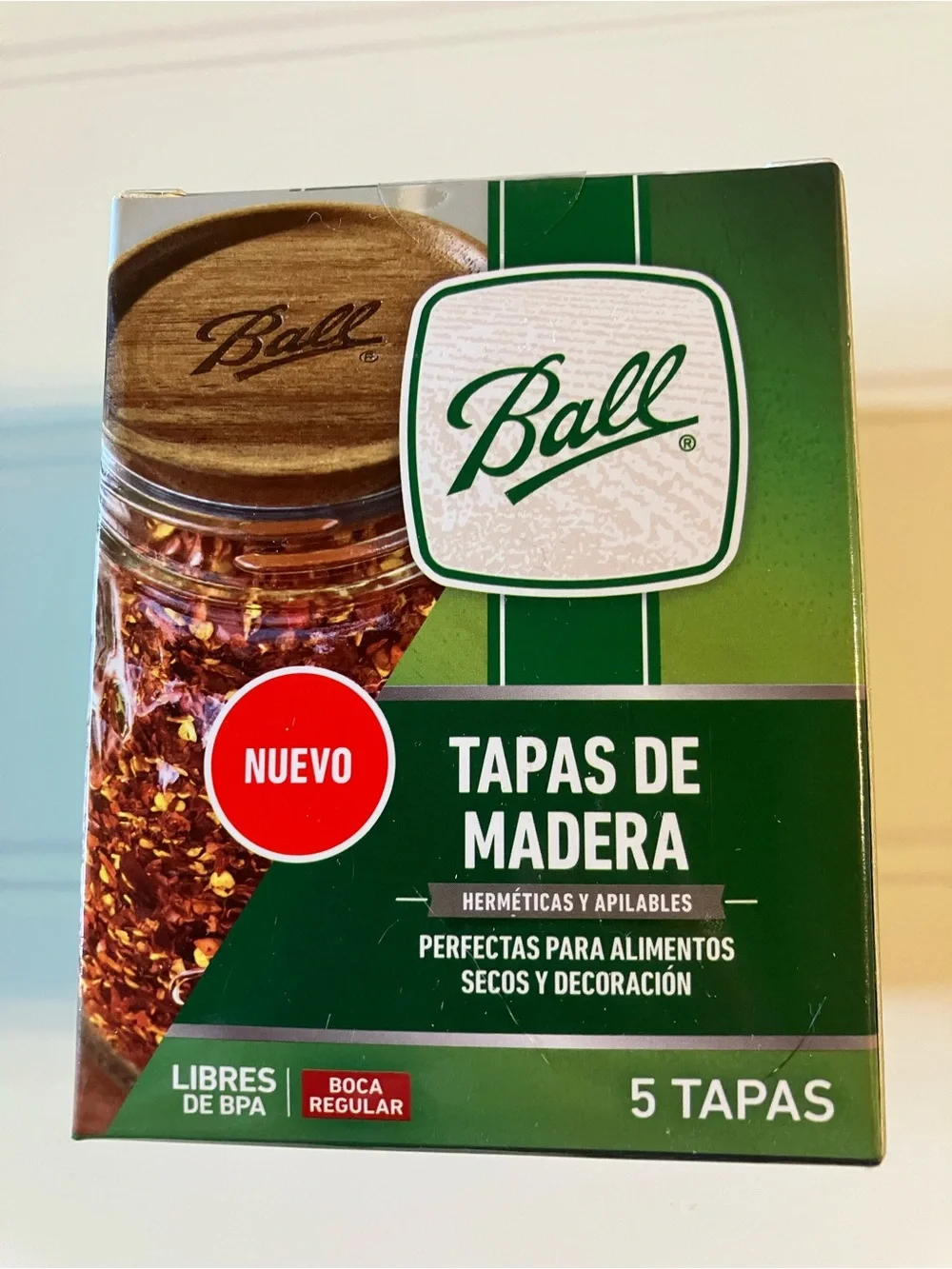 Ball Wooden Lids for Mason Jars - 5 Pack